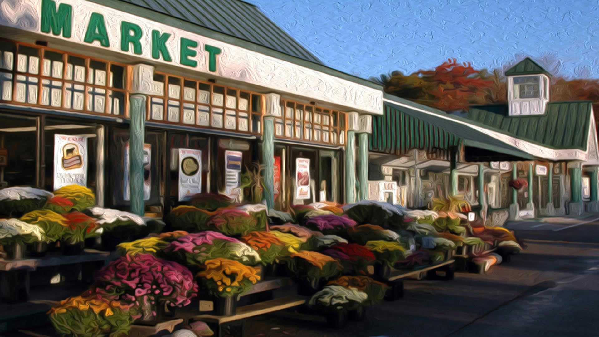 Harvest Market flower stand