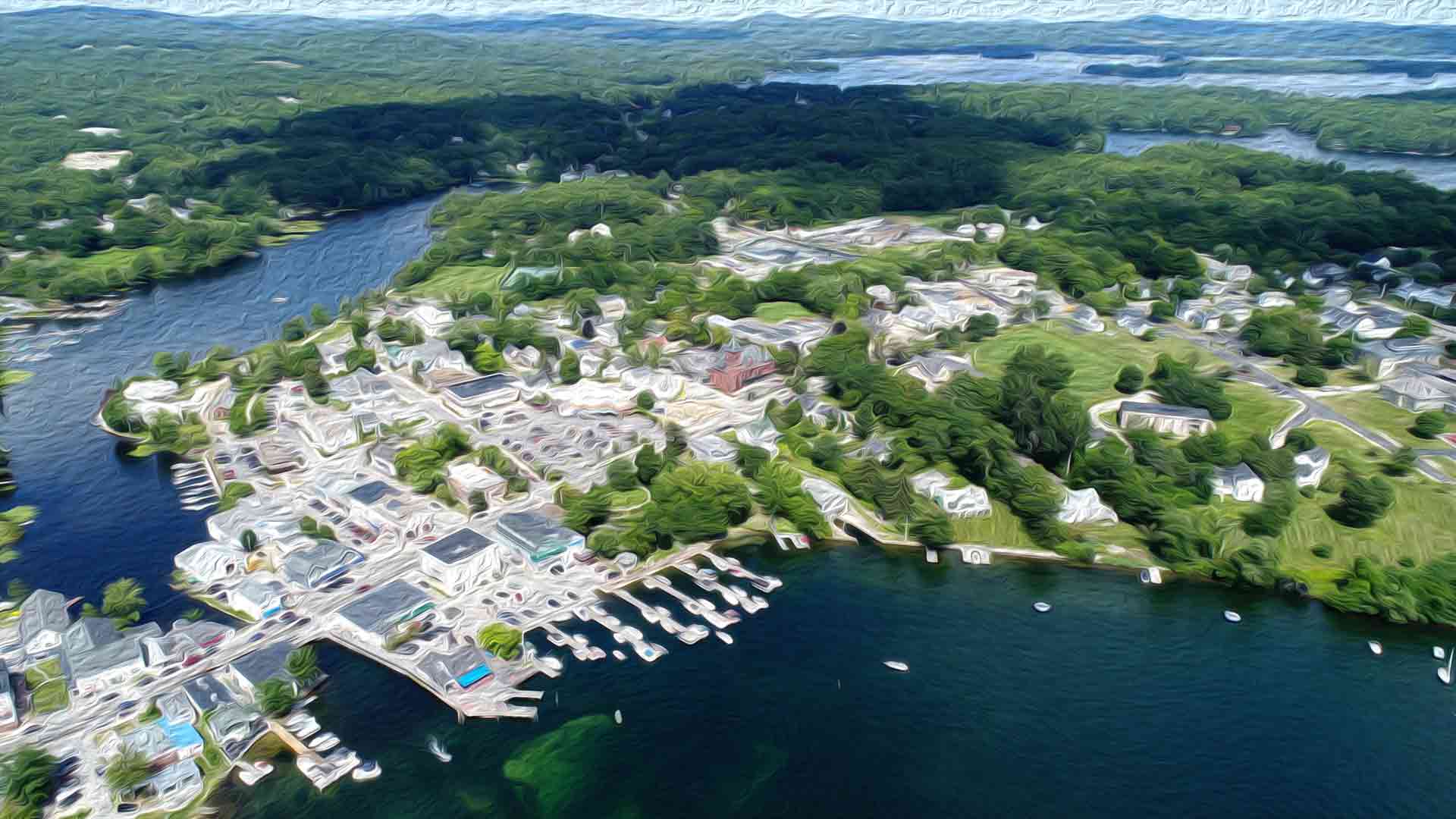 Aerial view of Wolfeboro
